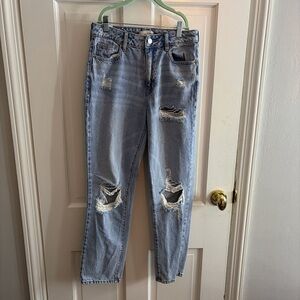PacSun Light Blue Distressed Ankle Jeans